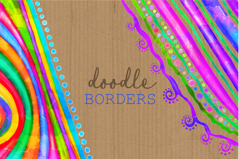 watercolor-ink-decorative-doodle-borders