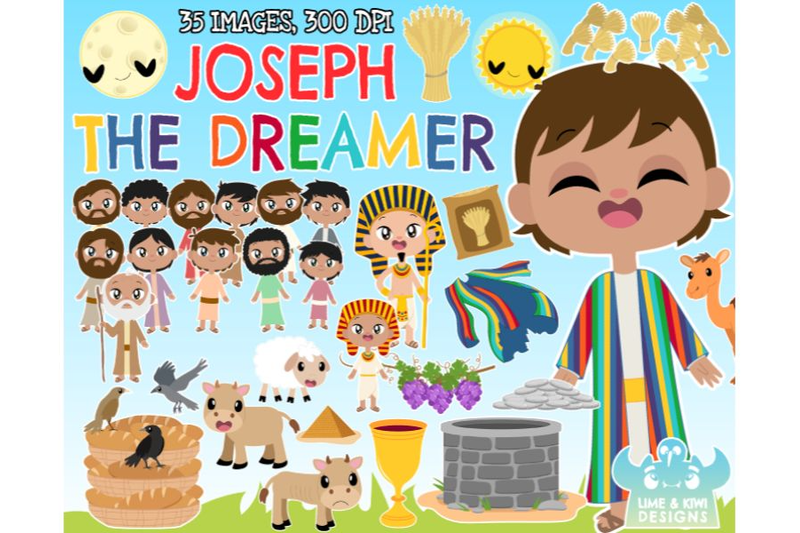 joseph-the-dreamer-clipart-lime-and-kiwi-designs