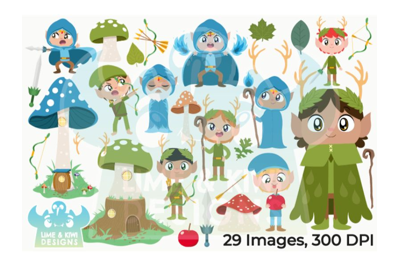 fantasy-elves-boys-clipart-lime-and-kiwi-designs