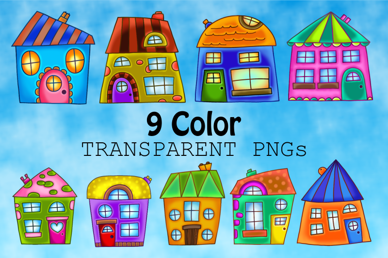 quirky-houses-rustic-cottage-clipart