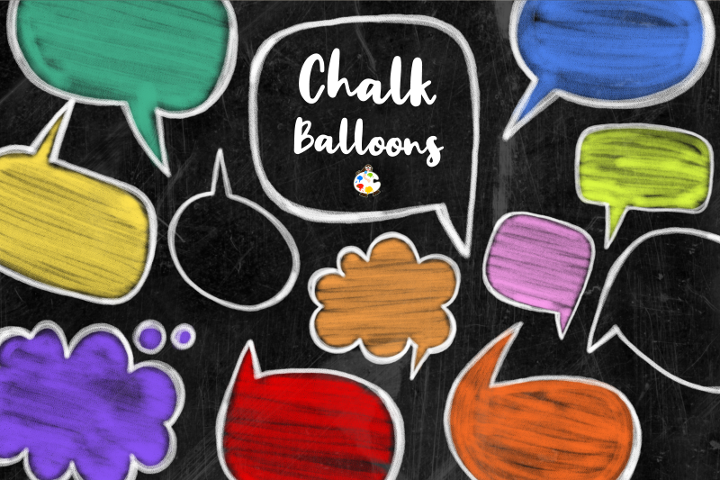 chalk-board-word-bubbles-speech-clipart