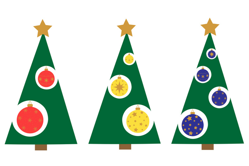 set-christmas-trees-vector-illustration-christmas-trees-svg