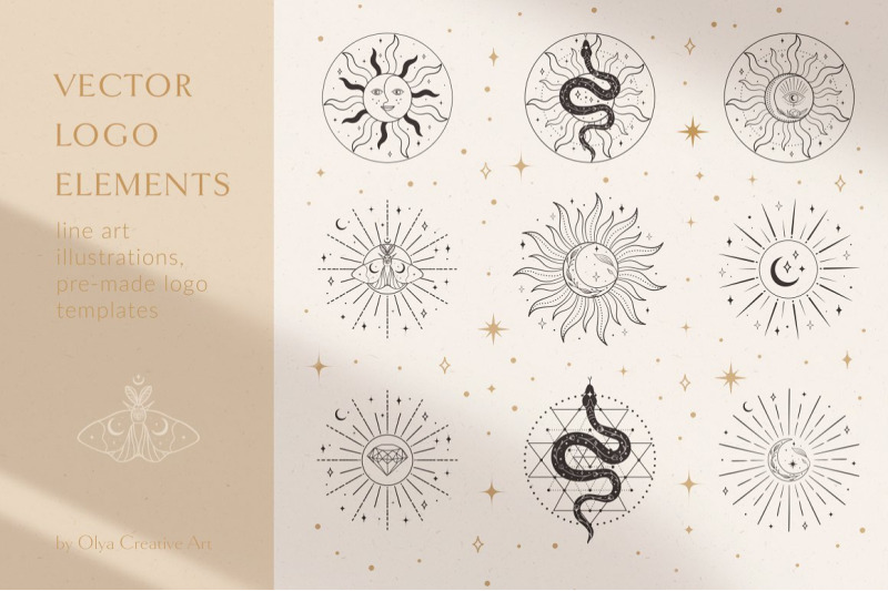 sacred-sun-logo-design-illustrations-decorative-moon-stars-sunburst