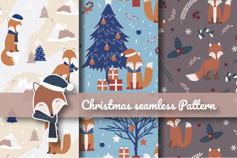 christmas-seamless-pattern-fox