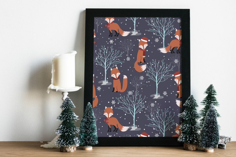 christmas-seamless-pattern-fox