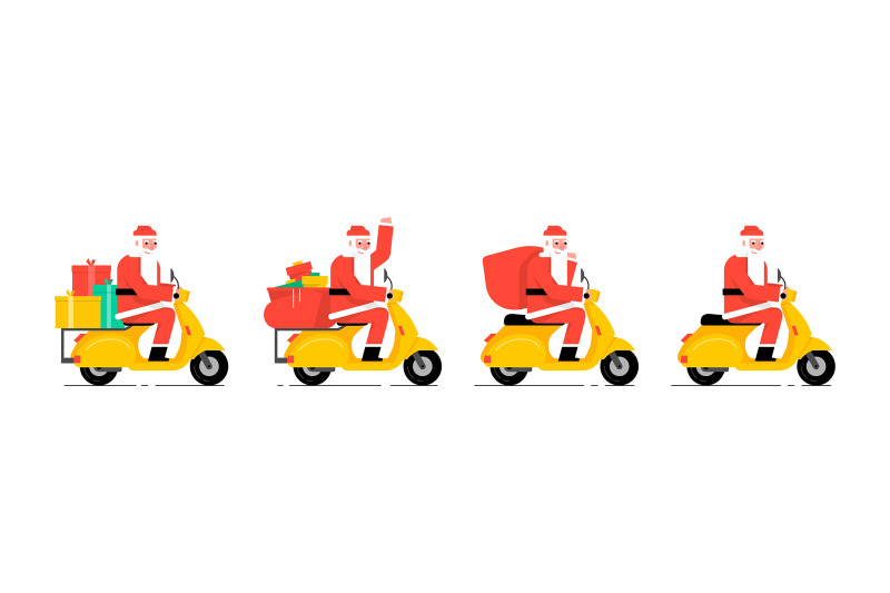 santa-claus-driving-scooter