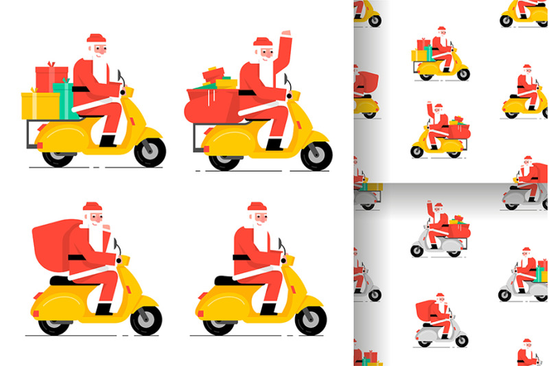 santa-claus-driving-scooter