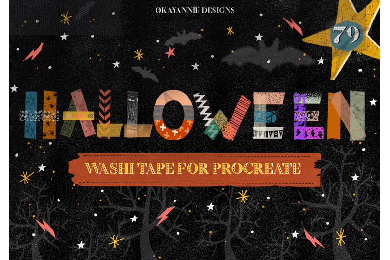halloween-washi-tape-for-procreate