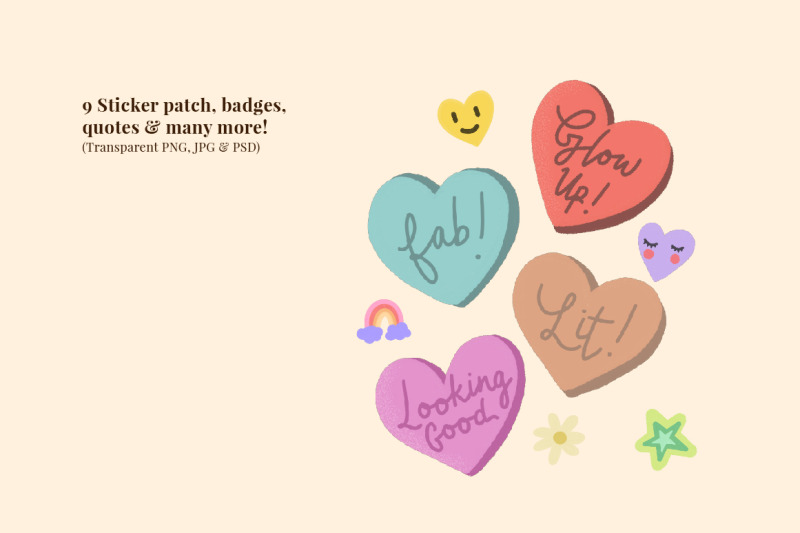 self-love-beauty-clipart-pack
