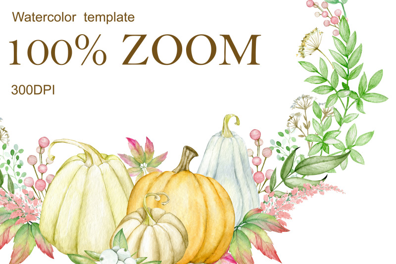 fall-pumpkin-clipart-watercolor-pastel-pumpkins-and-gold-floral-digit