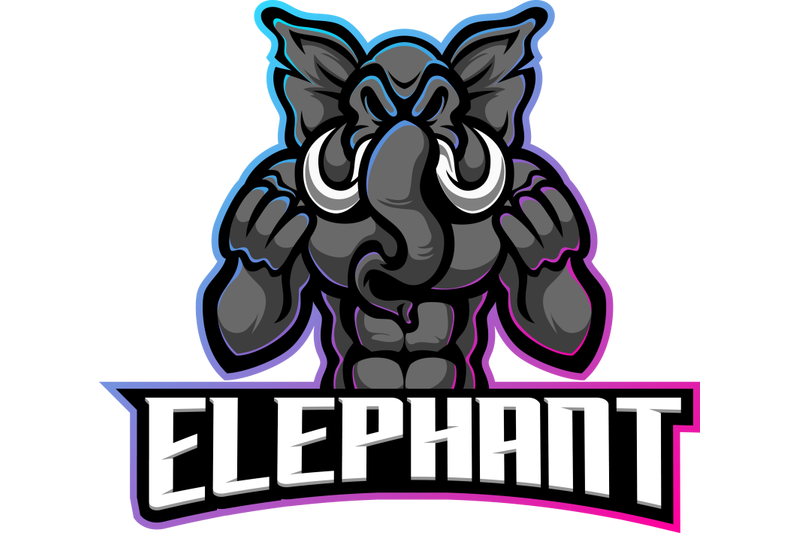 elephant-esport-mascot-logo-design