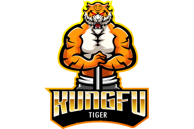 kungfu-tiger-esport-mascot-logo