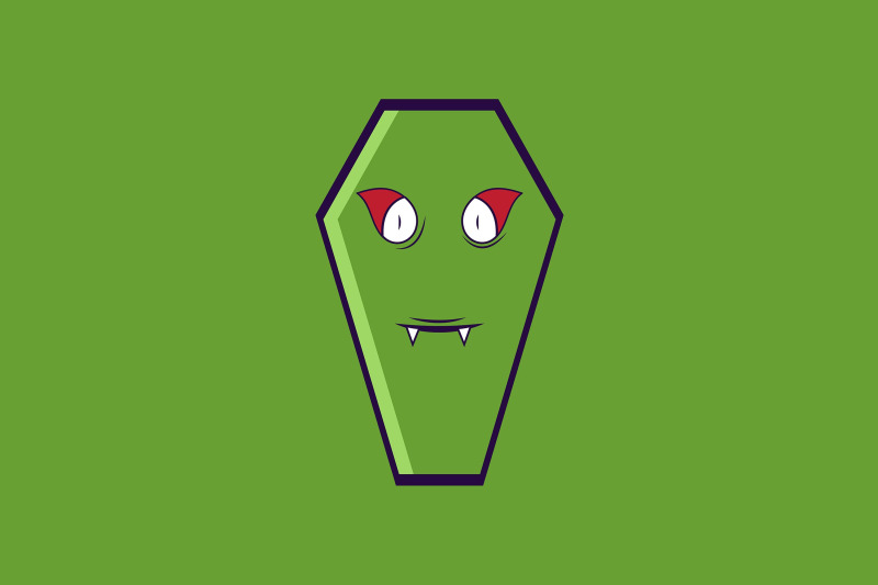 halloween-icon-green-monster-coffin