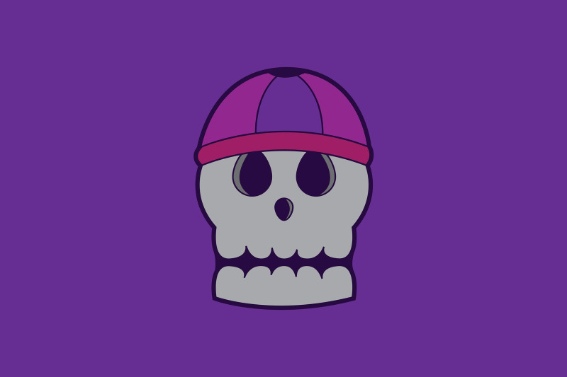 halloween-icon-with-skull-and-purple-hat