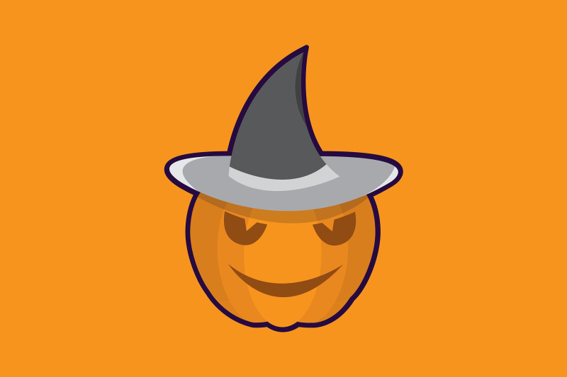 halloween-icon-with-yellow-pumpkin-and-hat