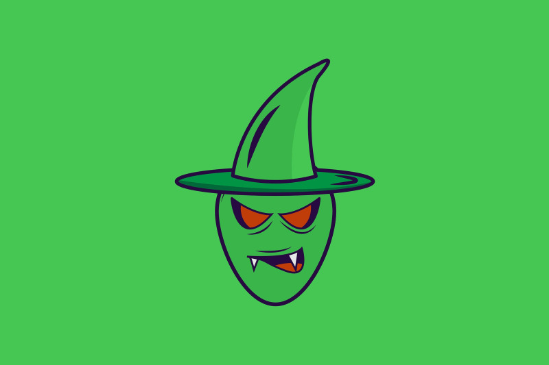 halloween-icon-with-green-witch