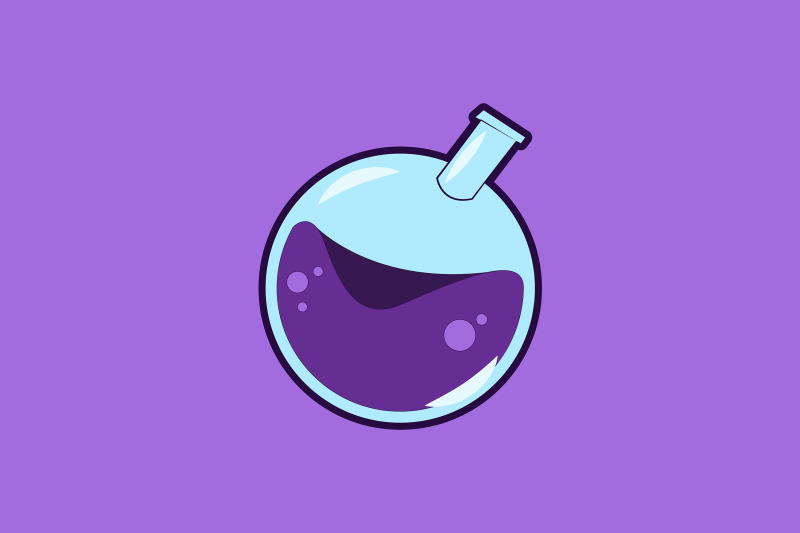 halloween-icon-with-purple-poison