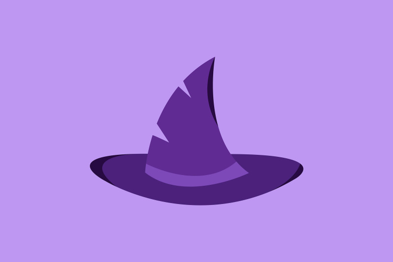 halloween-icon-with-purple-hat-of-witch