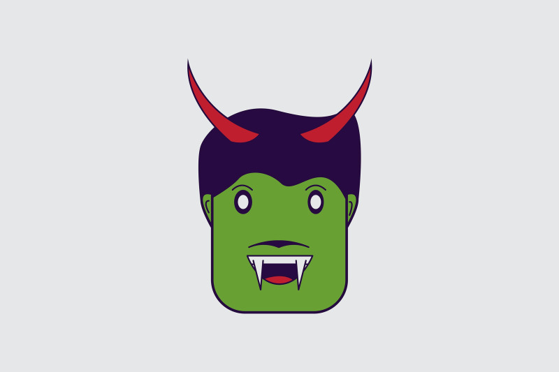 halloween-icon-with-green-monster