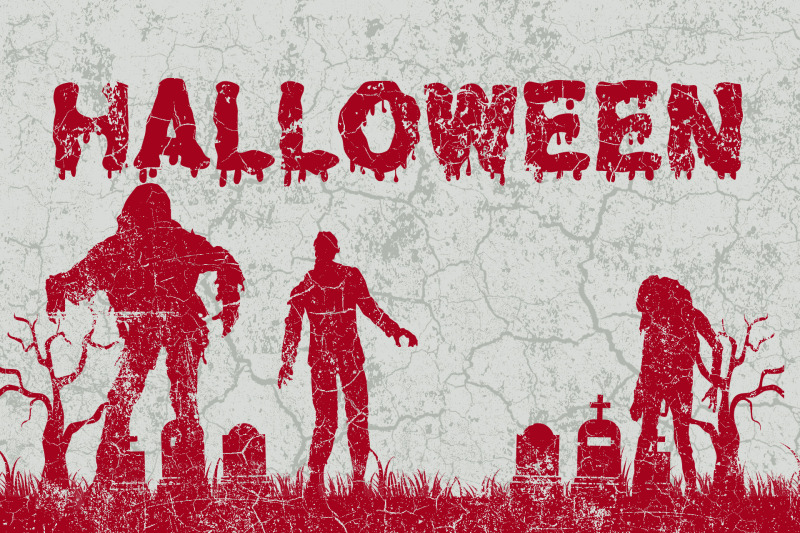 dripping-zombie-halloween-font