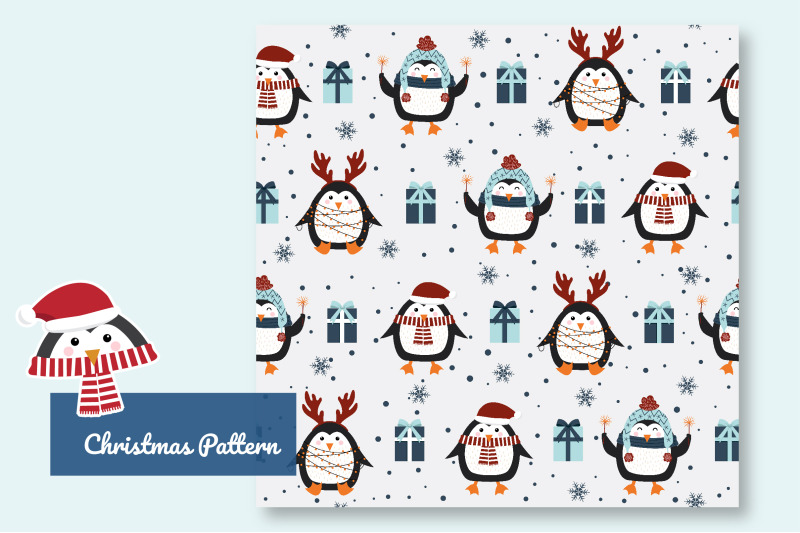 christmas-seamless-pattern-penguin