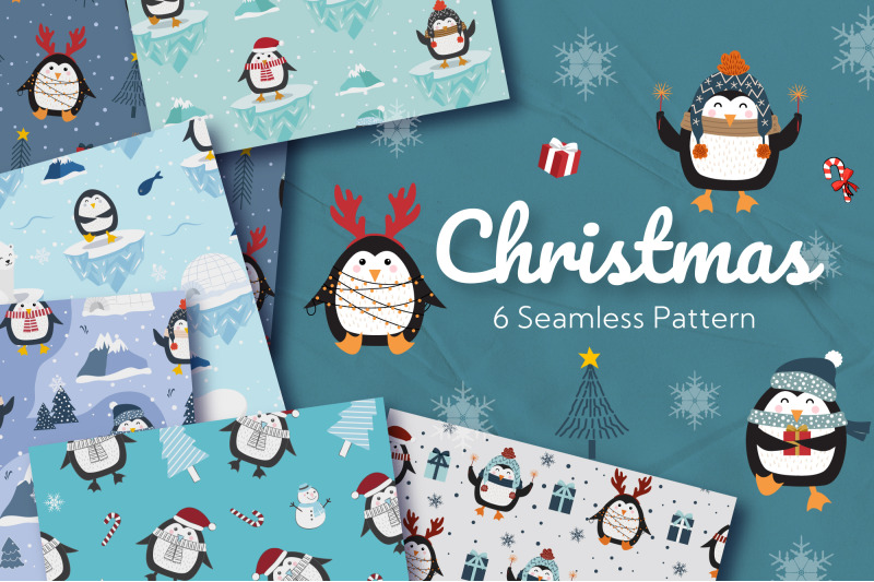 christmas-seamless-pattern-penguin