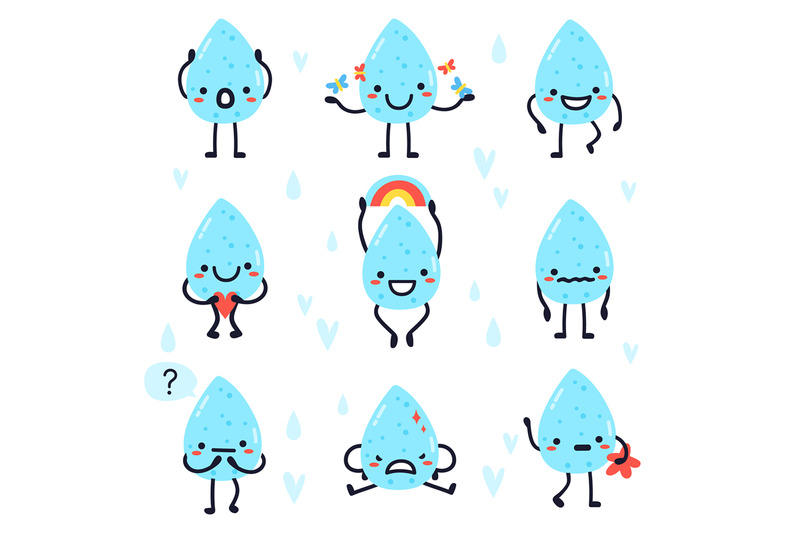 cute-water-drops-hand-drawn-happy-water-drops-raindrops-kawaii-aqua