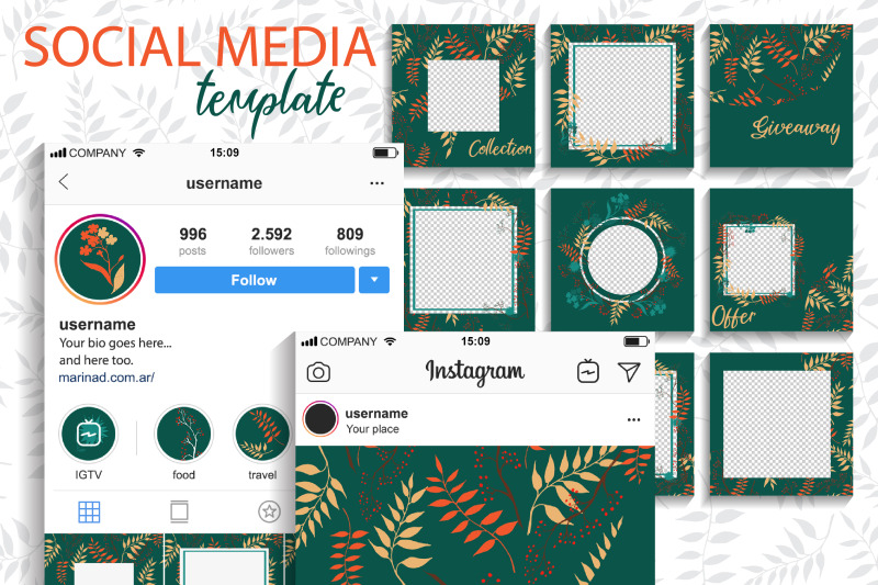 social-media-template-wildflower