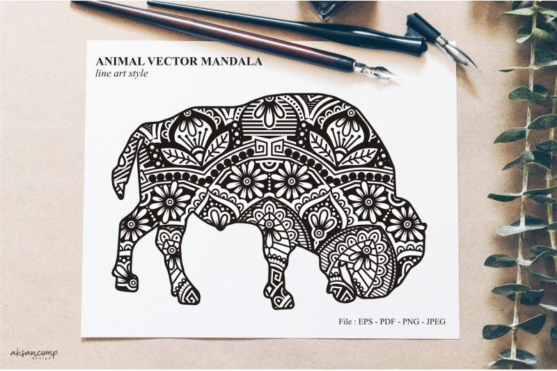 animal-vector-mandala-line-art-style