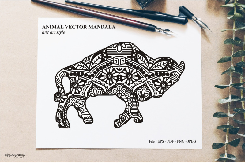 animal-vector-mandala-line-art-style