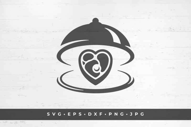 heart-shaped-steak-on-a-dish-vector-illustration-svg-png-dxf-eps