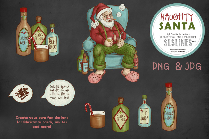naughty-santa-chrismtas-illustrations