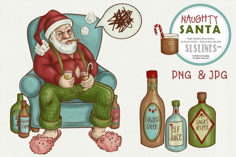 naughty-santa-chrismtas-illustrations