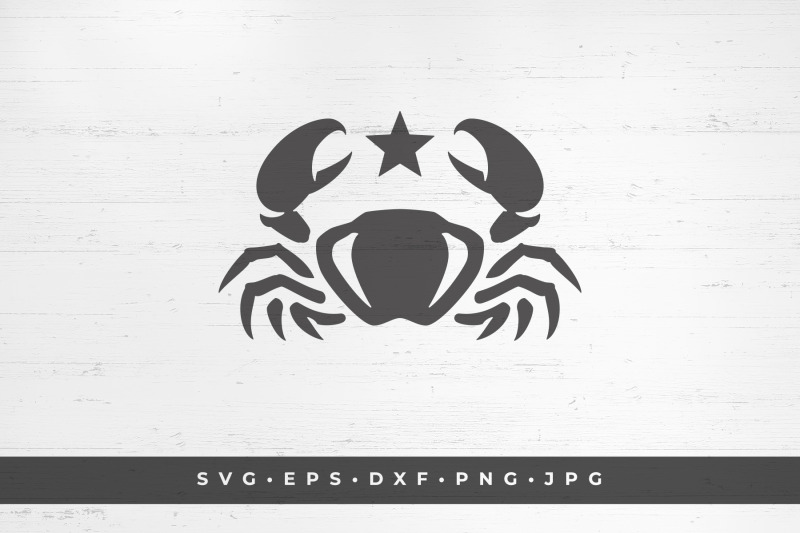 crab-with-a-star-icon-isolated-on-white-background-vector-illustration