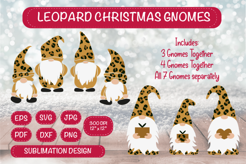 leopard-christmas-gnome-bundle-gnome-sublimation-clipart