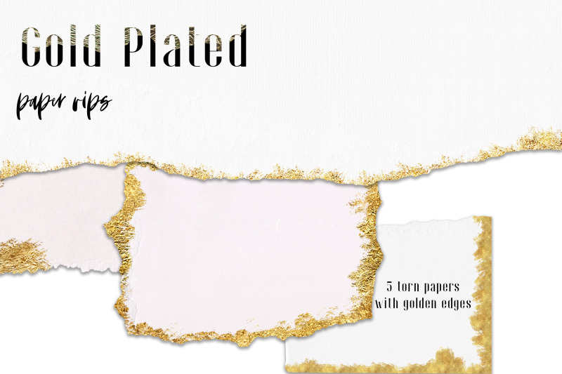 5-gold-plated-torn-paper-mini-set