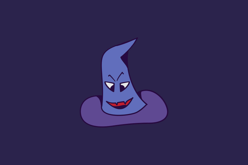 halloween-icon-with-monster-blue-hat