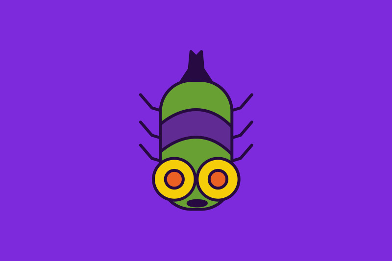 halloween-icon-with-green-insect