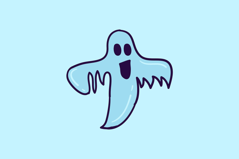 halloween-icon-with-scary-blue-ghost