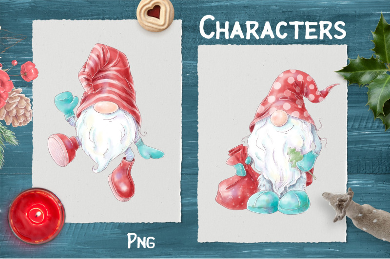 christmas-gnomes-and-decorative-elements-digital-watercolor-clipart-for-christmas-and-new-year-png