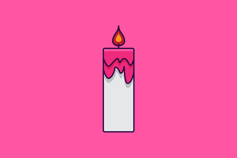 halloween-icon-with-pink-candle