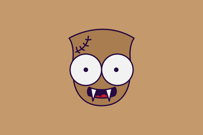 halloween-icon-with-brown-zombie