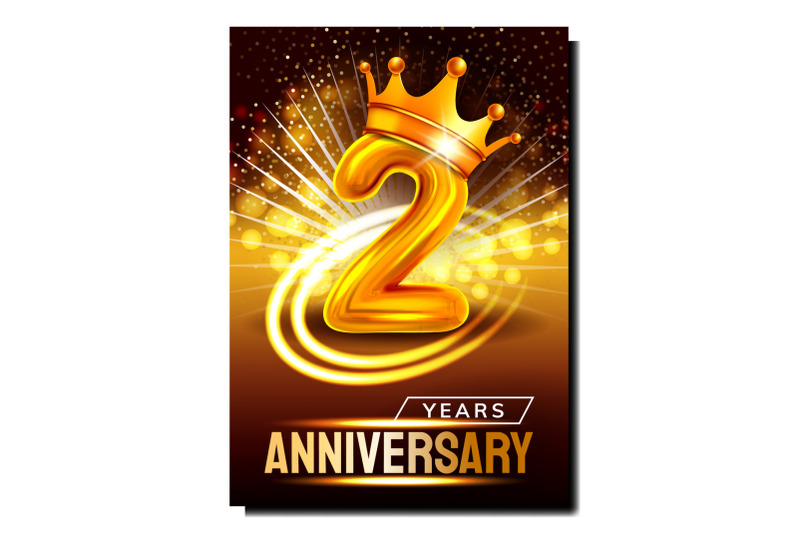 two-2-years-anniversary-promotional-banner-vector