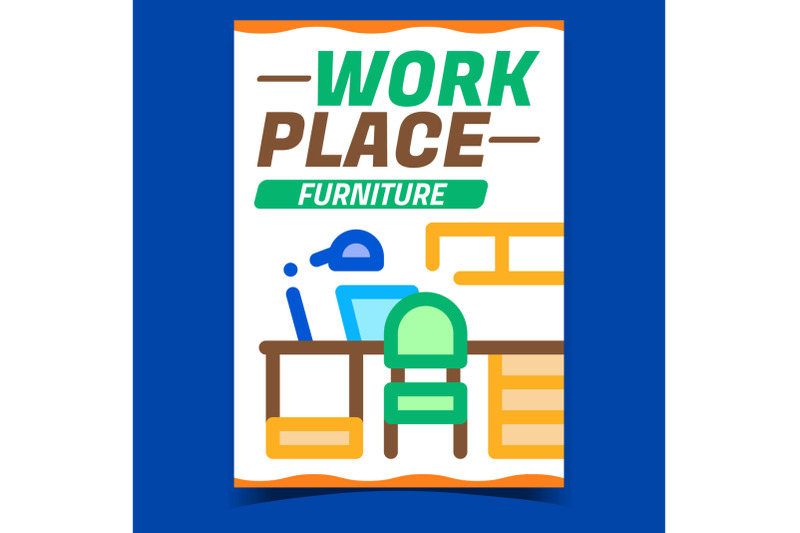 workplace-furniture-promotional-banner-vector