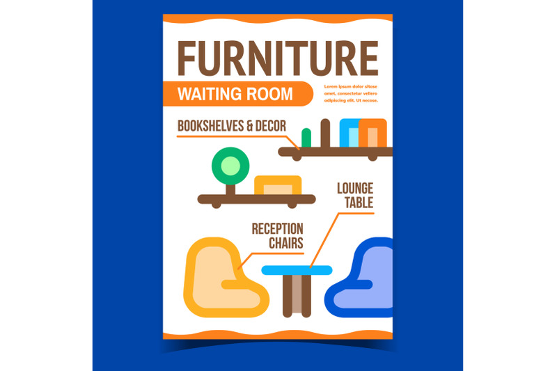 waiting-room-furniture-promotional-banner-vector