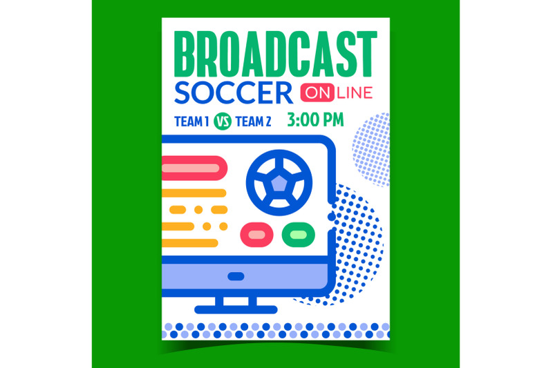 soccer-online-broadcast-promotional-poster-vector