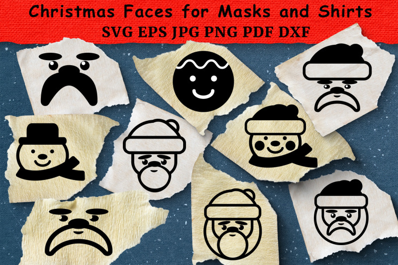 christmas-faces-for-masks-and-shirts-svg-bundle-cut-files