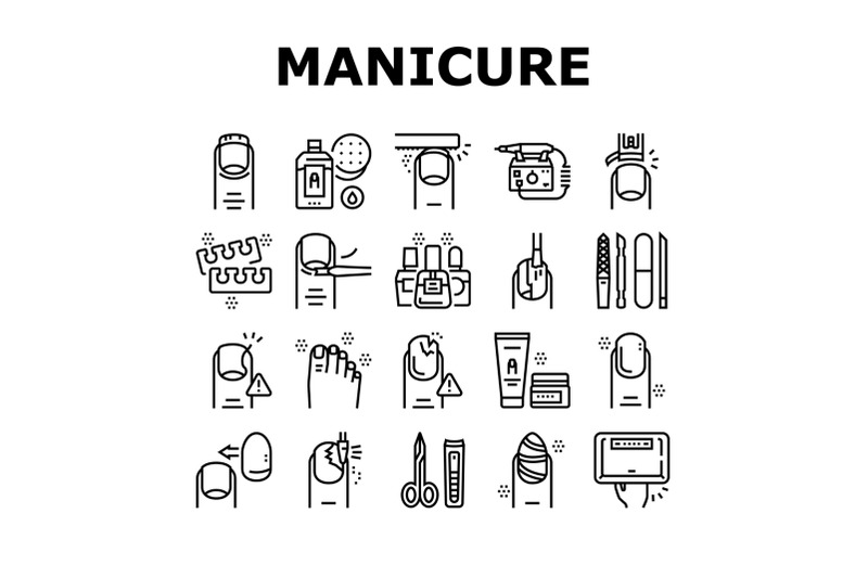 manicure-and-pedicure-collection-icons-set-vector