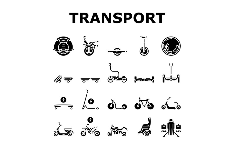 personal-transport-collection-icons-set-vector