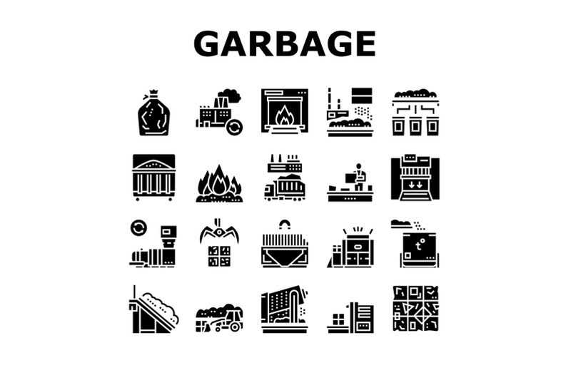 factory-garbage-waste-collection-icons-set-vector